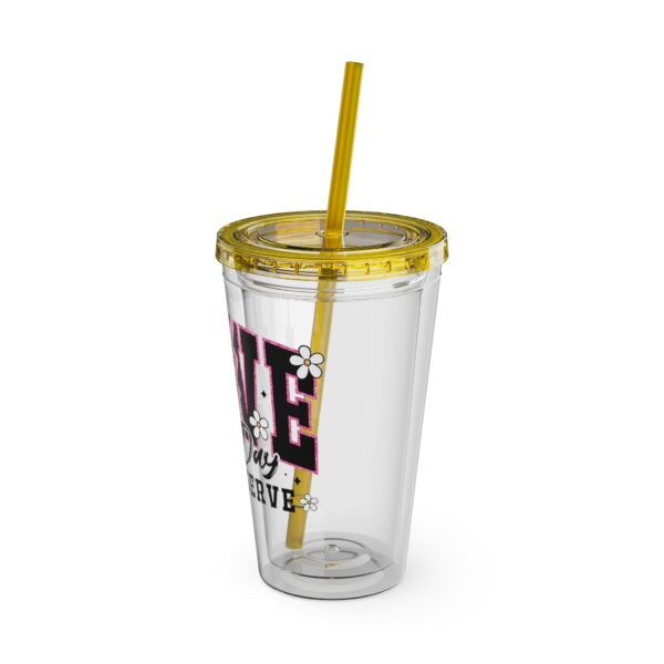 “Have the day you deserve” Tumbler - 16oz Travel Cup, Perfect for Daily Hydration, Inspirational Drinkware, Gift for Friends, Office Use, [...] - Image 4