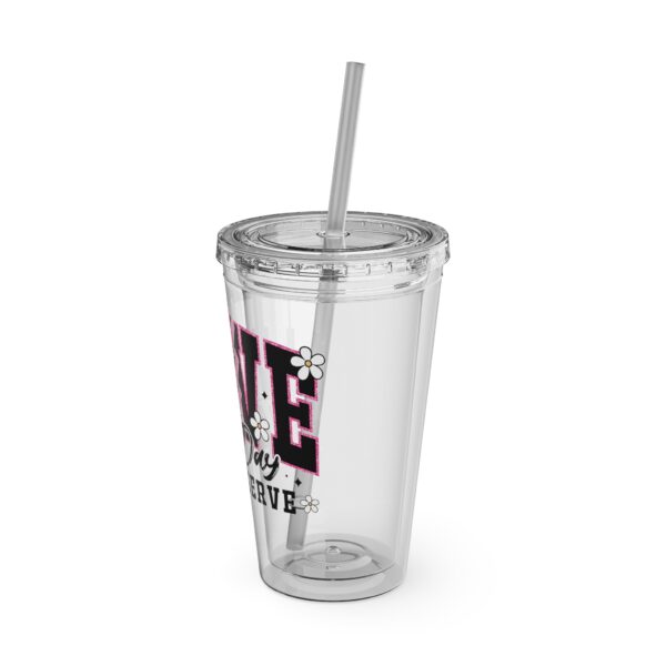 “Have the day you deserve” Tumbler - 16oz Travel Cup, Perfect for Daily Hydration, Inspirational Drinkware, Gift for Friends, Office Use, [...] - Image 8