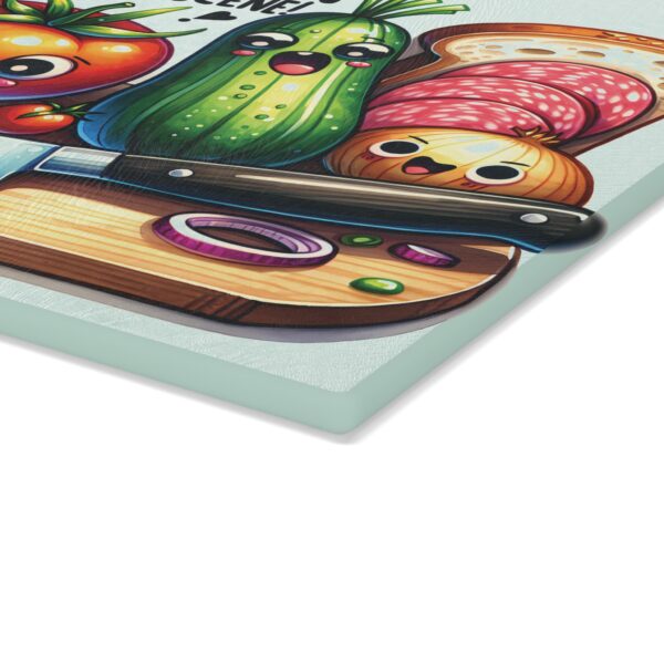Kitchen Crime Scene Glass Cutting Board - Image 7