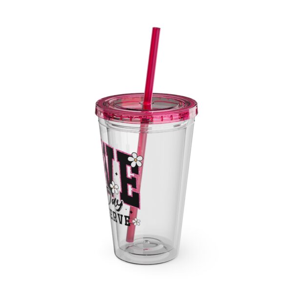 “Have the day you deserve” Tumbler - 16oz Travel Cup, Perfect for Daily Hydration, Inspirational Drinkware, Gift for Friends, Office Use, [...] - Image 16
