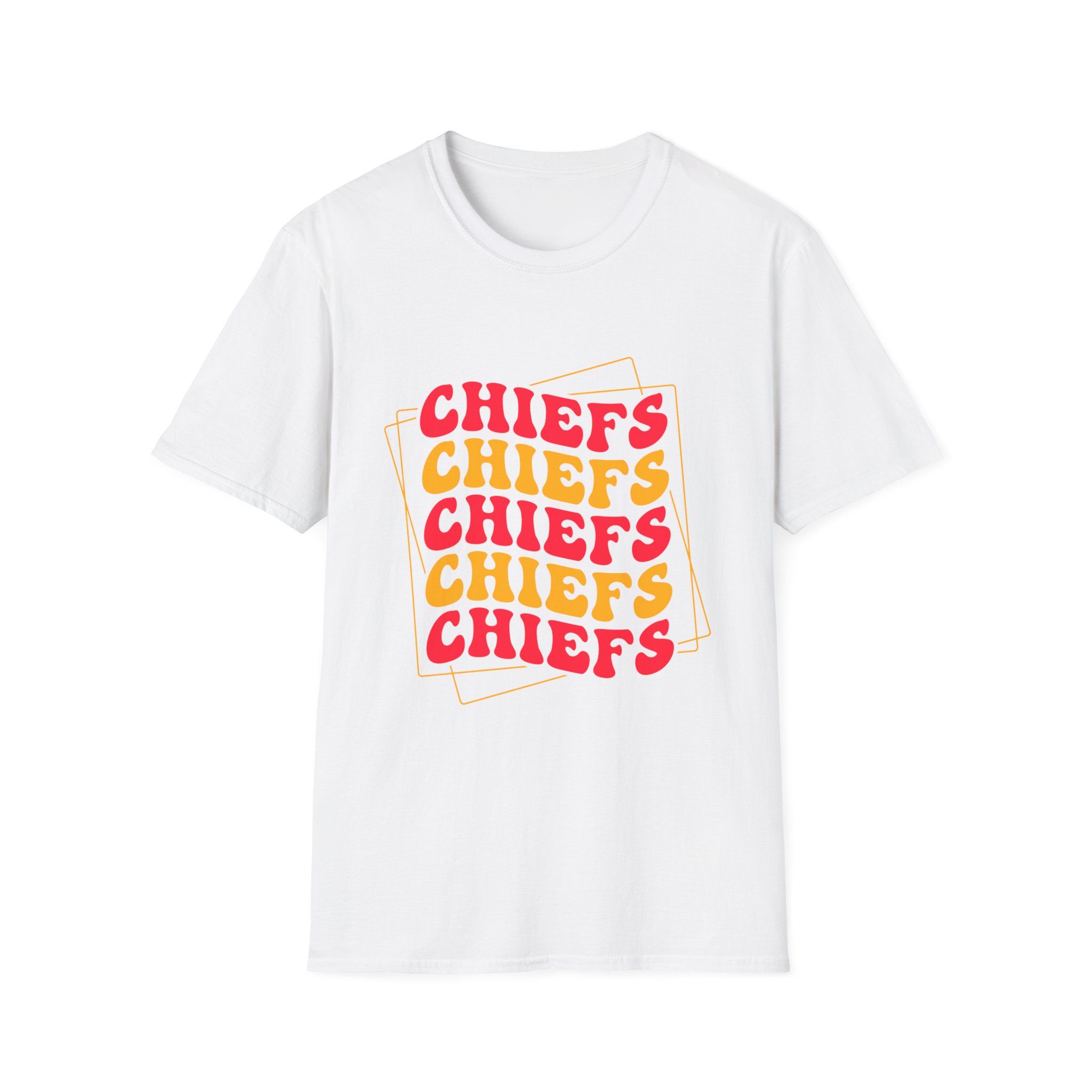 Retro Chiefs Graphic Tee, Unisex Softstyle T-Shirt for Game Day, Sports Fan Apparel, Casual Streetwear, Gift for Football Enthusiasts