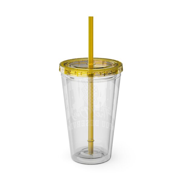 “Have the day you deserve” Tumbler - 16oz Travel Cup, Perfect for Daily Hydration, Inspirational Drinkware, Gift for Friends, Office Use, [...] - Image 3