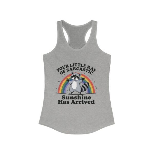 Tank Top - Sarcastic Raccoon Rainbow Graphic Tee for Women - Image 5