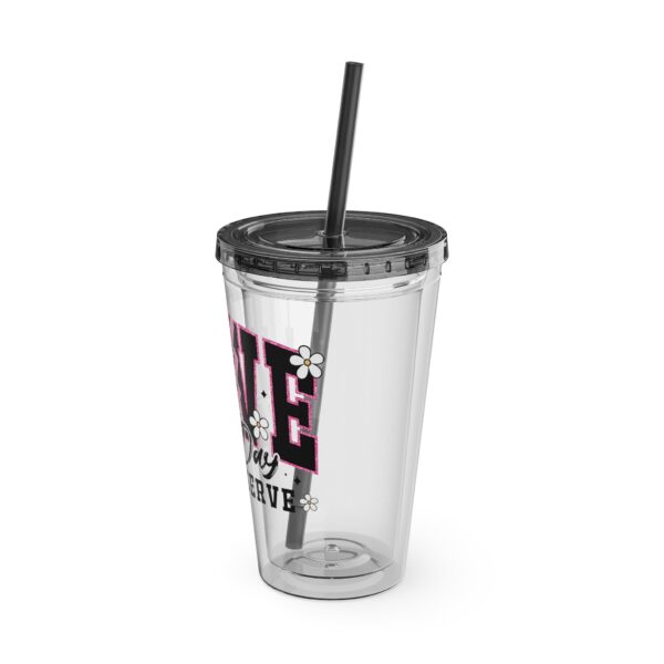 “Have the day you deserve” Tumbler - 16oz Travel Cup, Perfect for Daily Hydration, Inspirational Drinkware, Gift for Friends, Office Use, [...] - Image 12