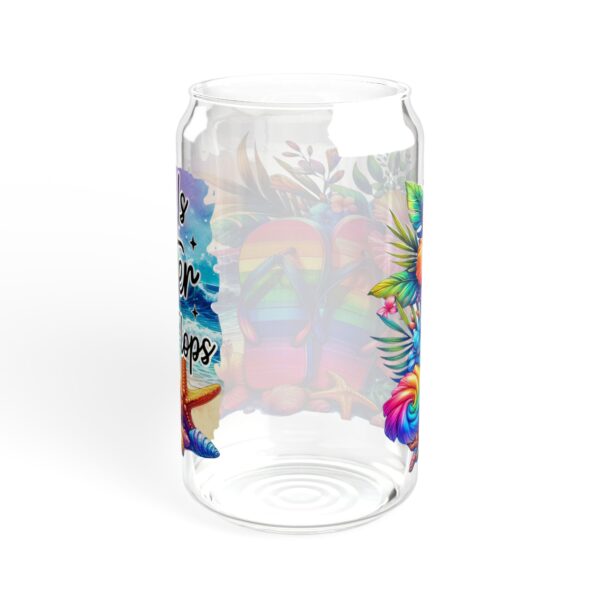 Vibrant Floral Sipper Glass, Rainbow Glass with Straw, Colorful Drinkware for Parties, Eco-friendly Sippers, Summer Hydration [...] - Image 11