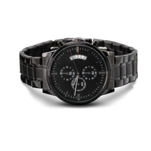 Customized dads gift Black Chronograph Watch