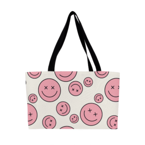 Retro hippie mom weekend tote bag